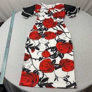 Elegant Red Floral Maxi Dress